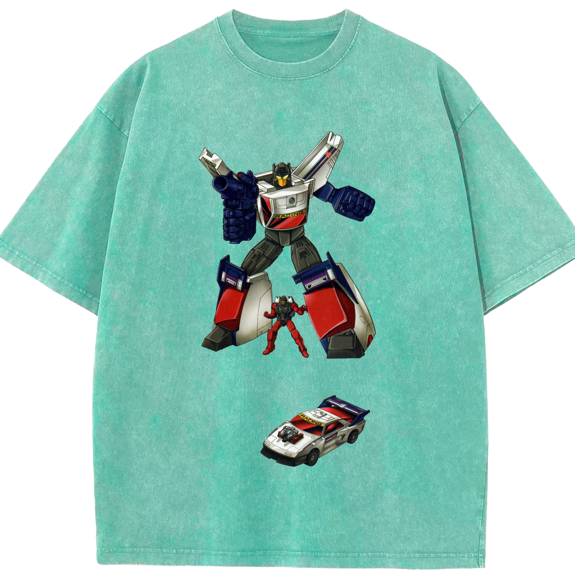 （画像用）  綿100% ヴィンテージ風 半袖Tシャツ（フロントプリント）